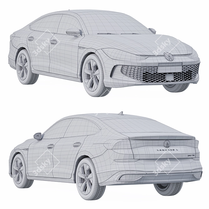 Volkswagen Lamando 3D Model Collection 3D model image 3