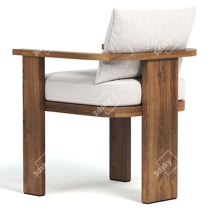 Tahana Modern Outdoor Dining Chair 3D model image 3