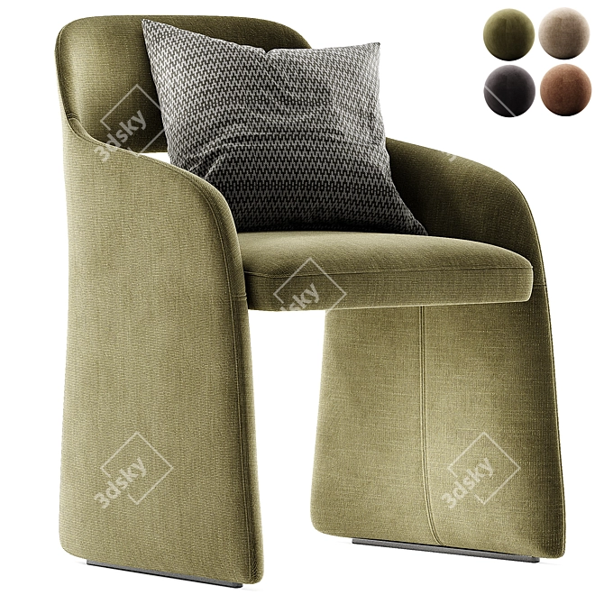 ECHO Chair: Sleek Comfort Design 3D model image 4