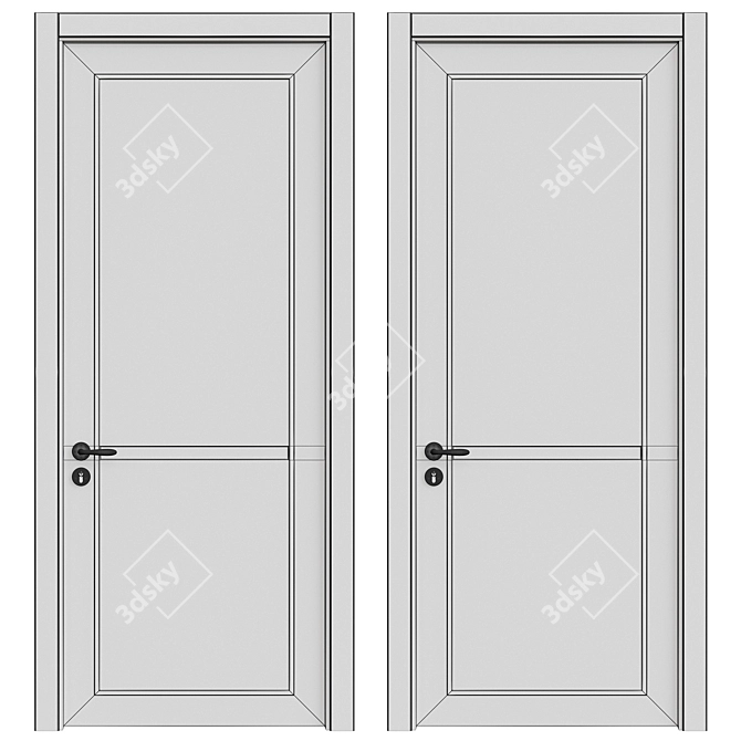 Interior Doors Set УВW 3D model image 7