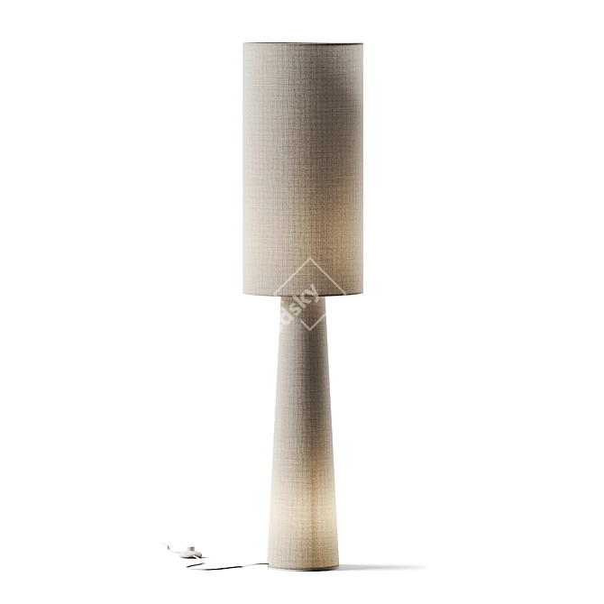 Modern Shadow Column Floor Lamp 3D model image 2