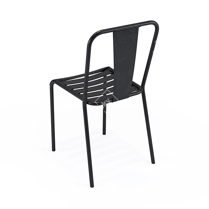 Vintage Metal Tolix T4 Chair 3D model image 2