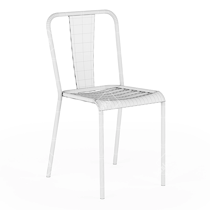 Vintage Metal Tolix T4 Chair 3D model image 5