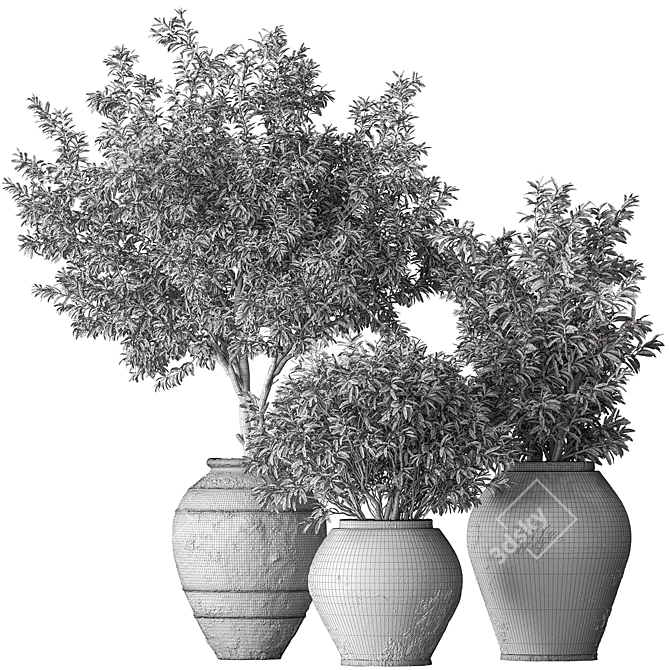 Green Oasis Tree Pot Plant 3D model image 7