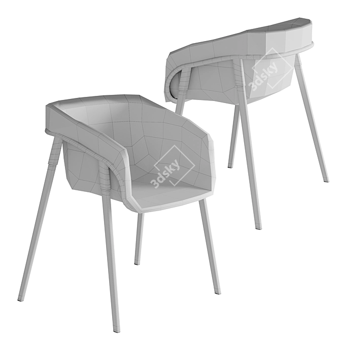 Designer Mesh Chair Magis Edition 3D model image 6