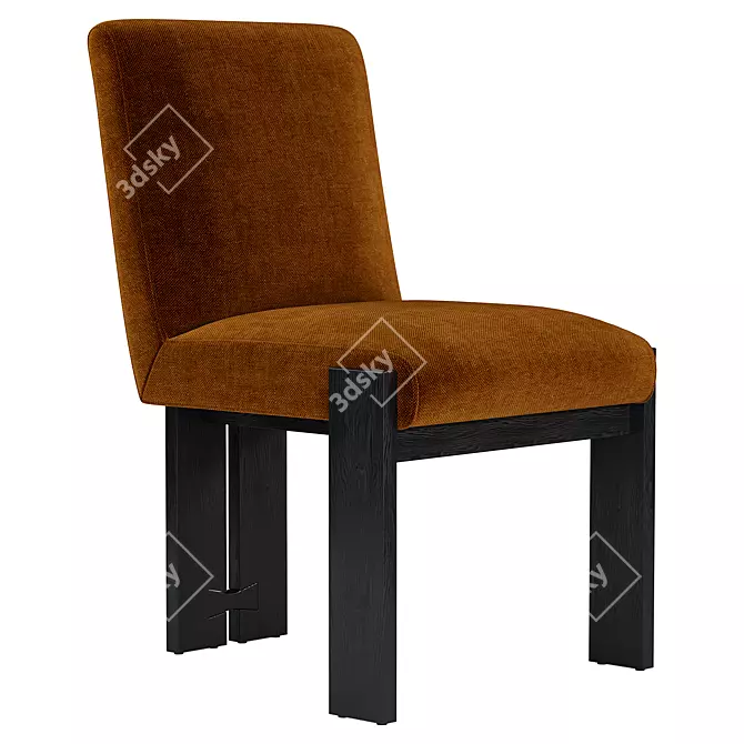 Sleek Roxy Dining Chair: Corona Ready 3D model image 4