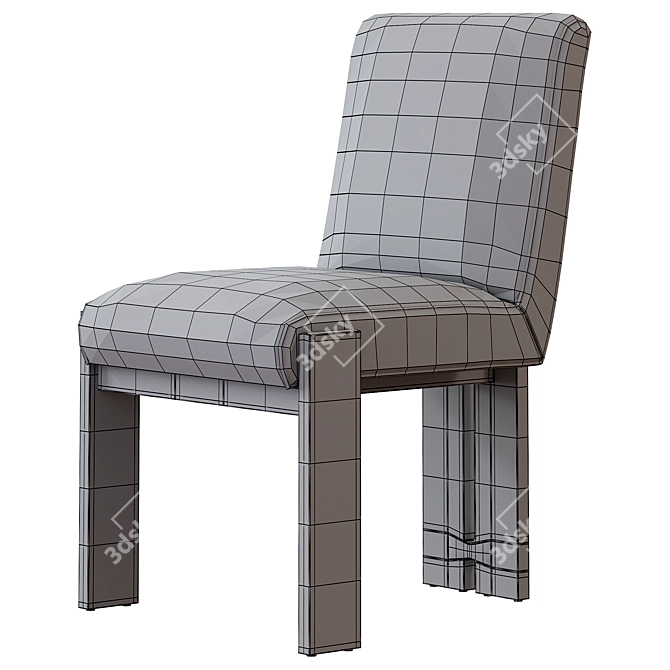 Sleek Roxy Dining Chair: Corona Ready 3D model image 6