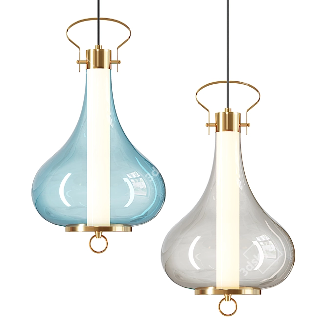 Modern Pendant Light Fixture RAVI 3D model image 1