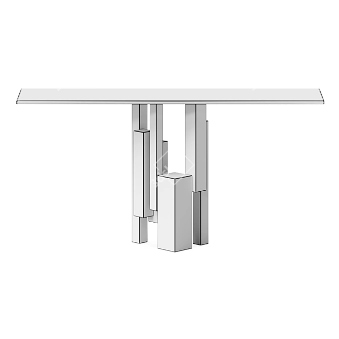 Modern Console Table, 1600mm Length 3D model image 3