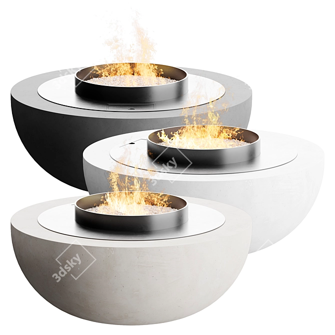 Stella Burner 600 Fireplace 3D model image 1