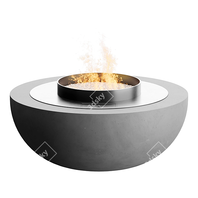 Stella Burner 600 Fireplace 3D model image 3