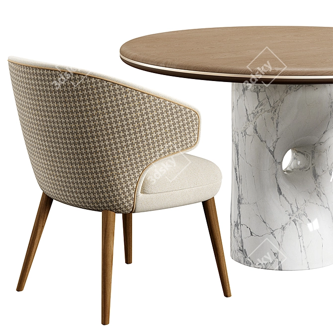 Konyshev Chair and Table Set 3D model image 3