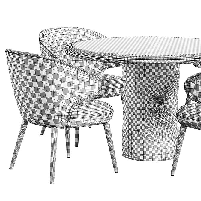 Konyshev Chair and Table Set 3D model image 6