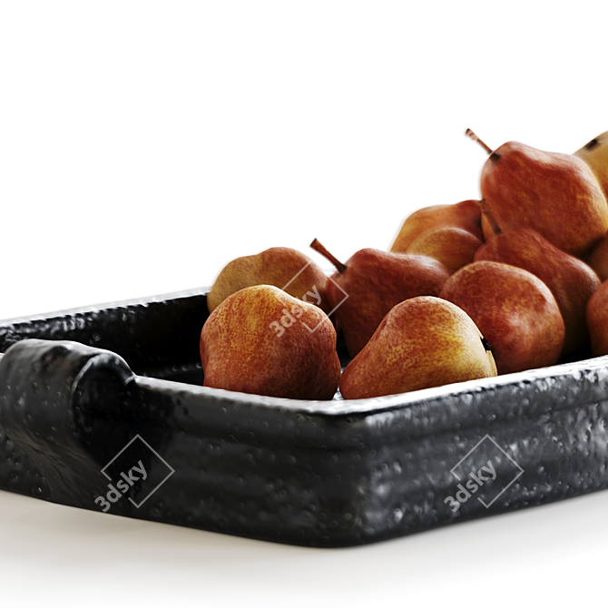 Pear Tray Coronа Render Compatible 3D model image 4