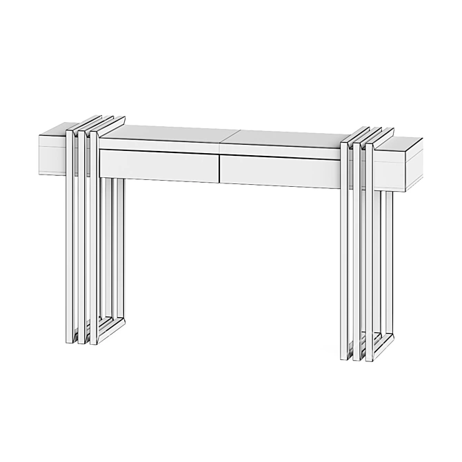 Sleek Modern Console Table 3D model image 3