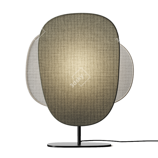 Retro Fabric Table Lamp Kit 3D model image 3