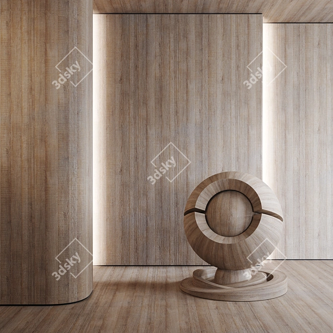 Seamless High-Quality Arizona Grey Oak Wood Texture 3D model image 1