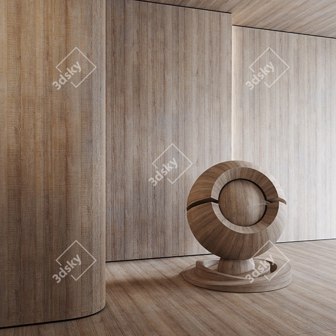 Seamless High-Quality Arizona Grey Oak Wood Texture 3D model image 3