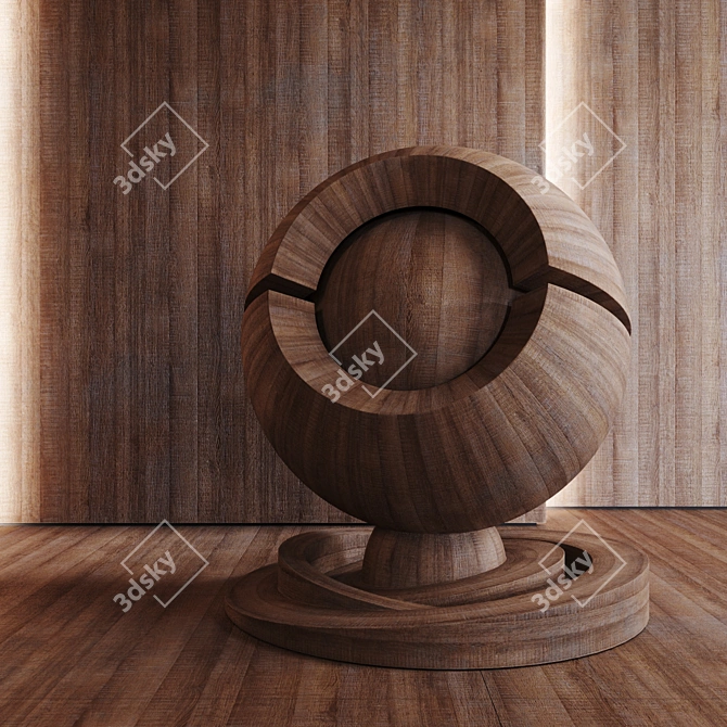 Seamless High-Quality Wood Texture 3D model image 2