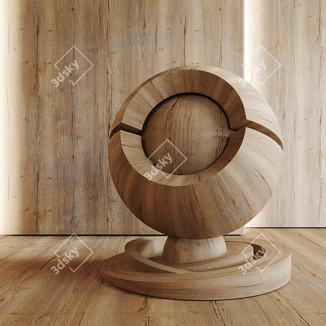 Seamless High-Quality Wood Texture 3D model image 2