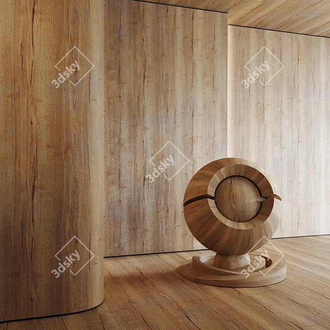 Seamless High-Quality Wood Texture 3D model image 3