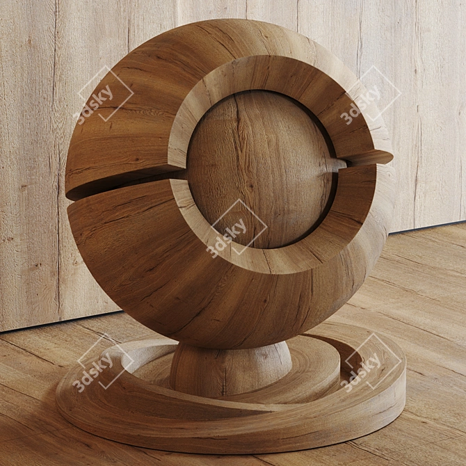 Seamless High-Quality Wood Texture 3D model image 4