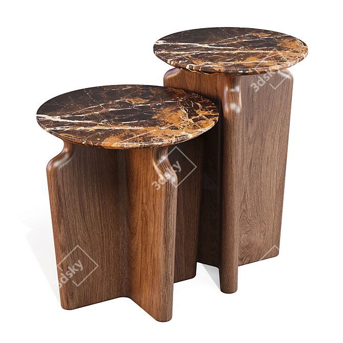 Podi Side Tables Ensemble 3D model image 2