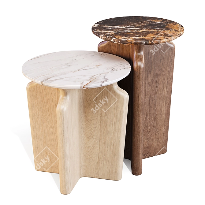 Podi Side Tables Ensemble 3D model image 5