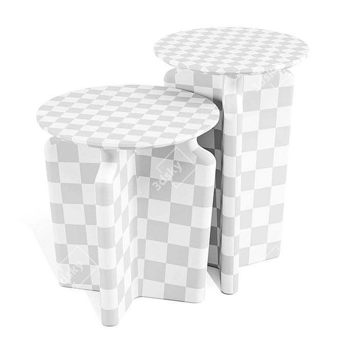 Podi Side Tables Ensemble 3D model image 6