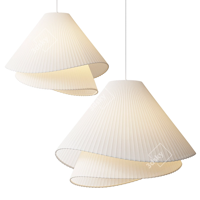 Graceful Ballet Pendant Lamp 3D model image 1