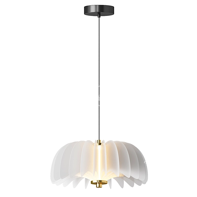 Graceful Ballet Pendant Lamp 3D model image 6