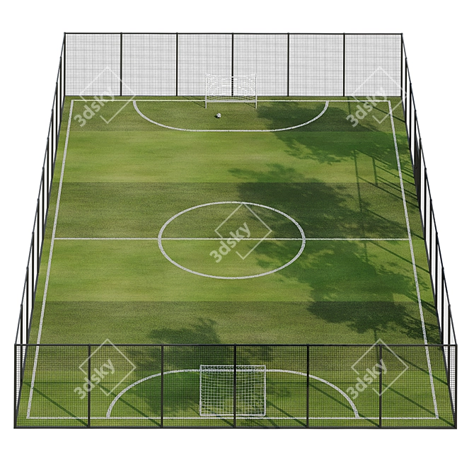 Corona-Ready Mini Soccer Field 3D model image 2