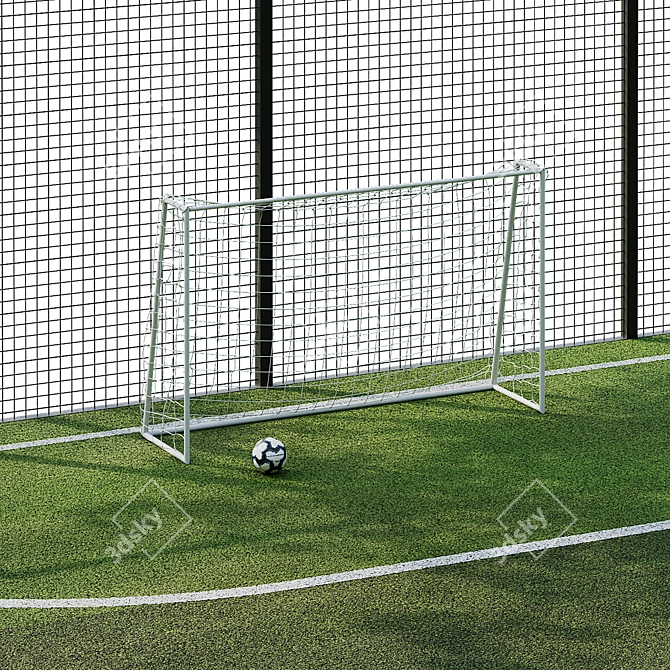 Corona-Ready Mini Soccer Field 3D model image 3