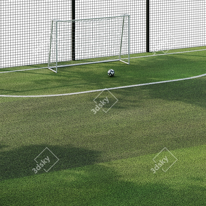 Corona-Ready Mini Soccer Field 3D model image 4