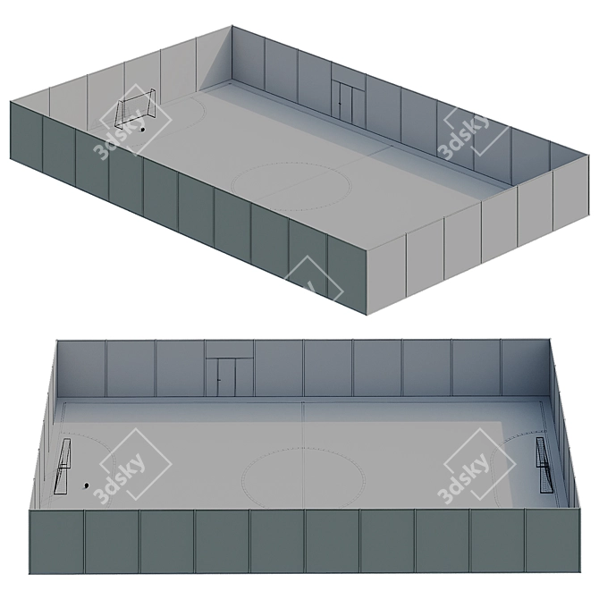 Corona-Ready Mini Soccer Field 3D model image 5