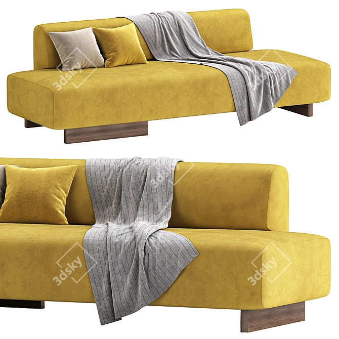 Contemporary Loveland Sofa Set 3D model image 1