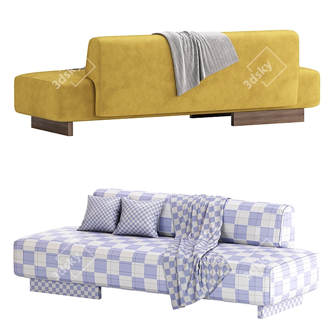 Contemporary Loveland Sofa Set 3D model image 3