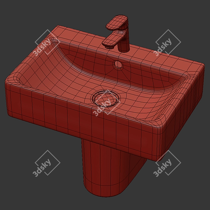 Ideal Standard Connect Cube Sink 3D model image 3