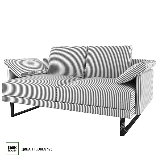 Contemporary FLORES 175 Sofa 3D model image 1