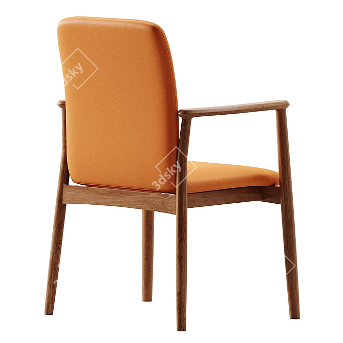 Modern Faux Leather Dining Chair 3D model image 3