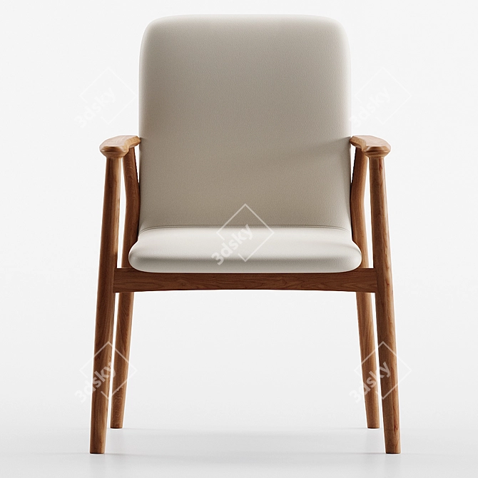 Modern Faux Leather Dining Chair 3D model image 5