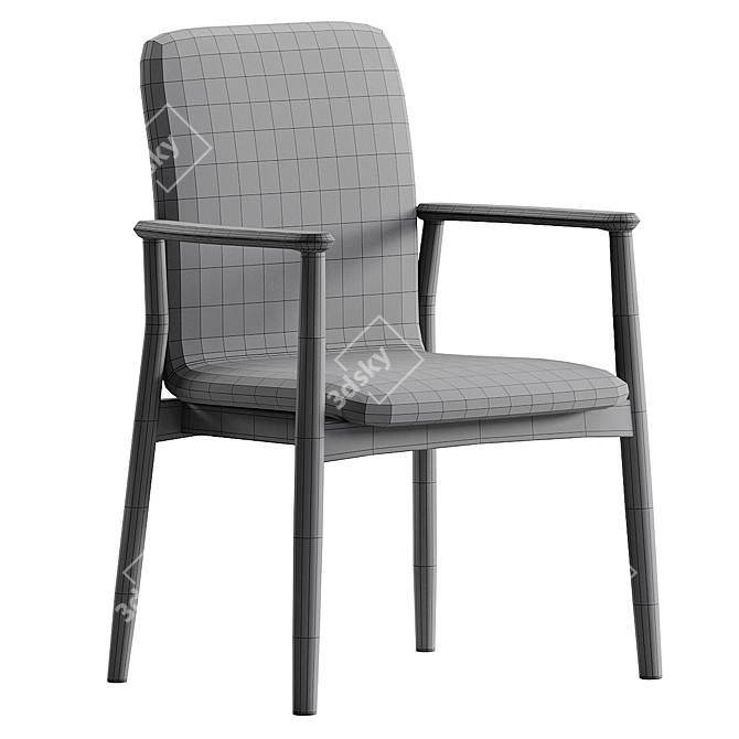 Modern Faux Leather Dining Chair 3D model image 6