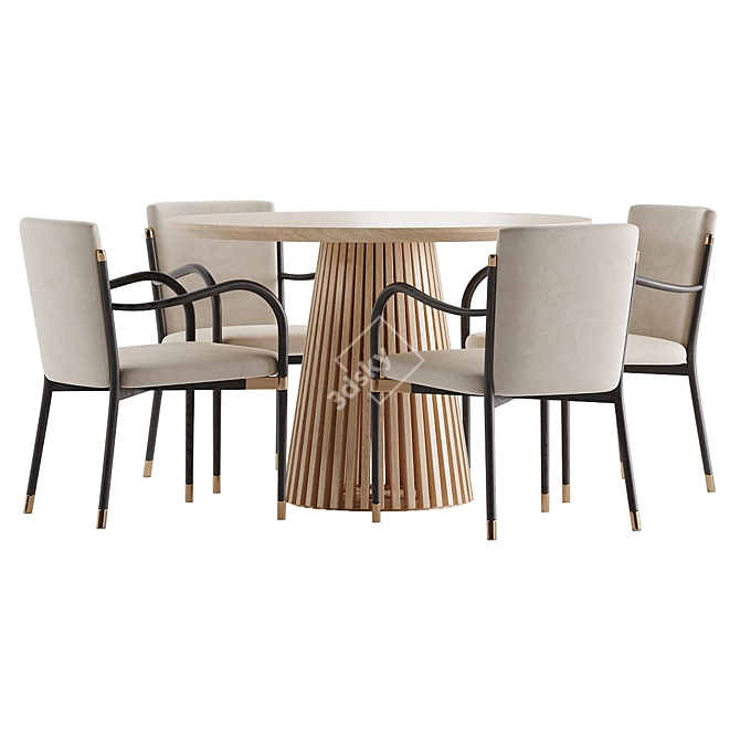 Modern Designer Dining Set 2017 3D model image 4