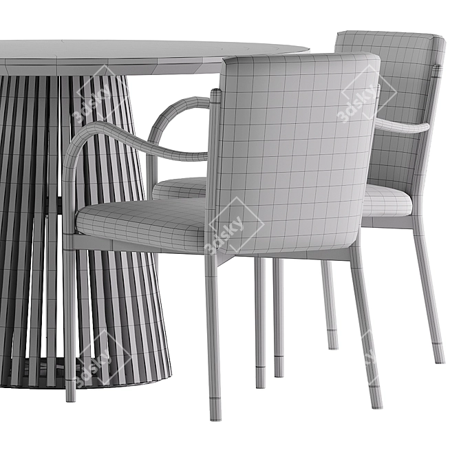 Modern Designer Dining Set 2017 3D model image 6