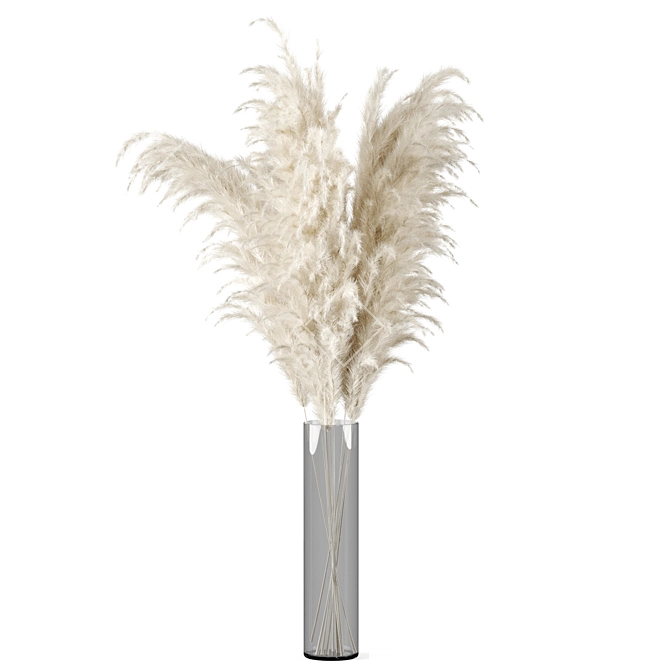 Pampas Bouquet in IKEA Vase 3D model image 1