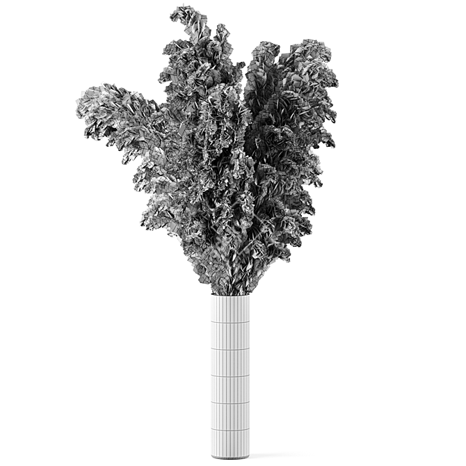 Pampas Bouquet in IKEA Vase 3D model image 3