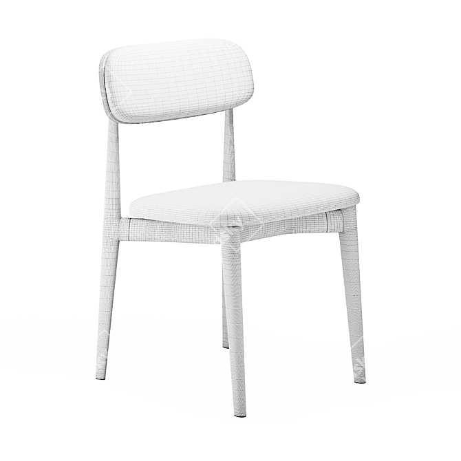 Elegant Poliform Curve Chair Set 3D model image 5