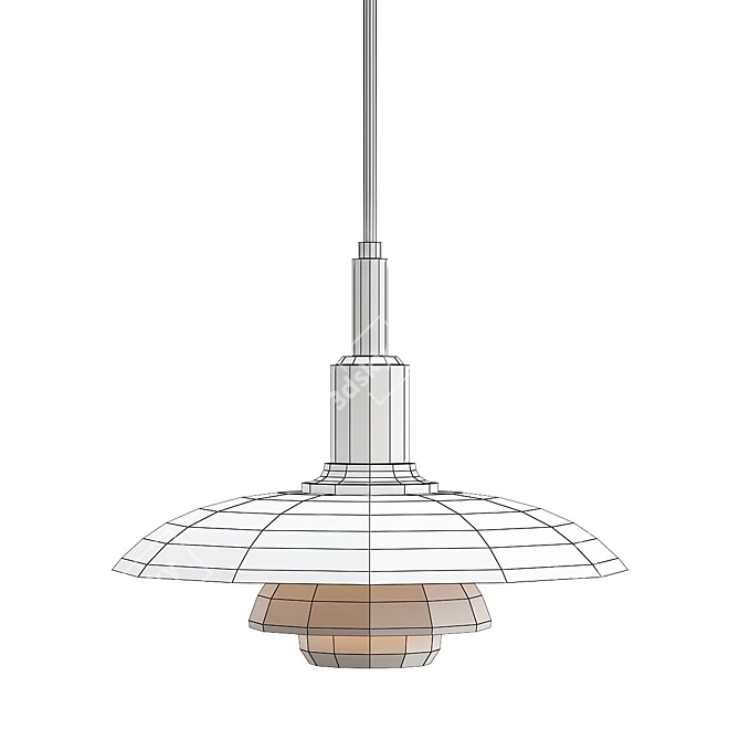 Modern Pendant Light Fixture Poulse 3D model image 2