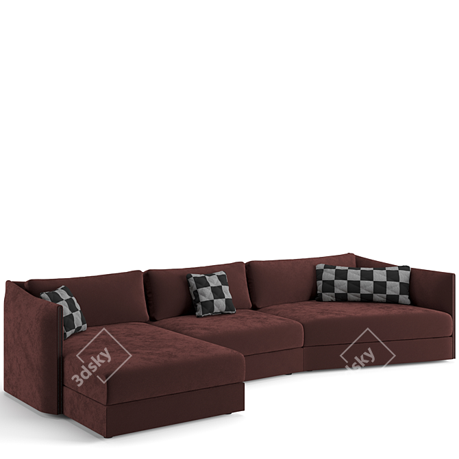 Trussardi Maryl Sofa: Elegant Luxury 3D model image 2