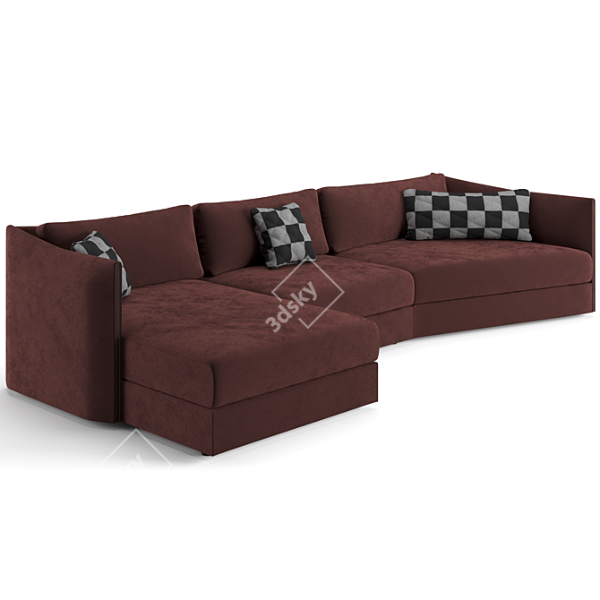 Trussardi Maryl Sofa: Elegant Luxury 3D model image 3